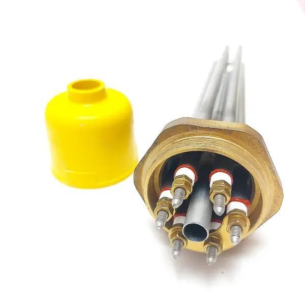 Heating element straight triple 4500W/380V 1.5 inch