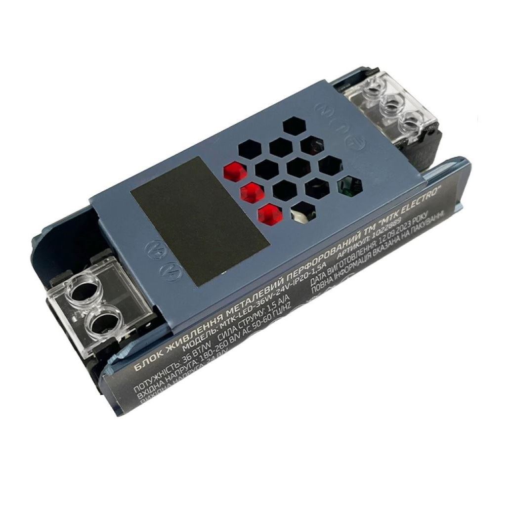 Power supply for LED 24V-1.5А-36W IP20 МТК (1022889)