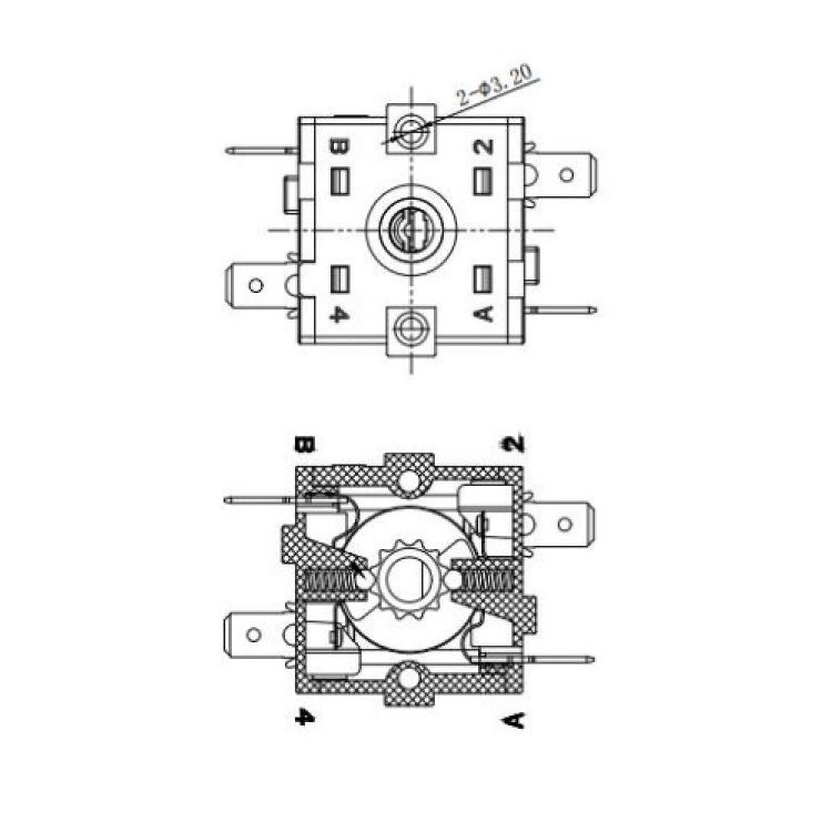 Переключатель 3-позиционный Vasstrength VST-RS3-051A