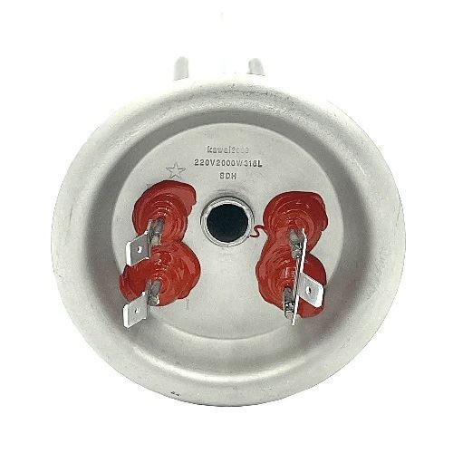 Heating element with flange d92 and space for an anode 2000 W (800+1200) stainless steel, for boilers.