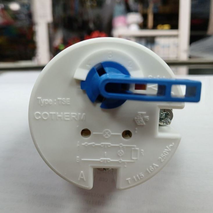 Pin thermostat with handle France TSE 16A with thermal protection