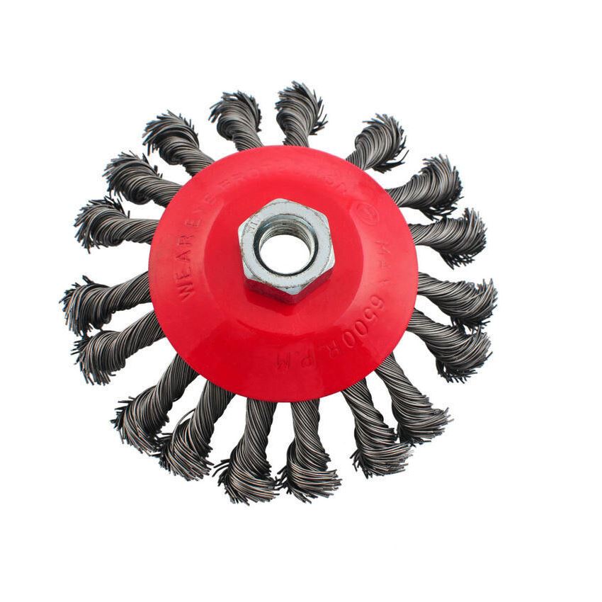Щітка конусна Intertool 115 мм плетені (BT-4115)