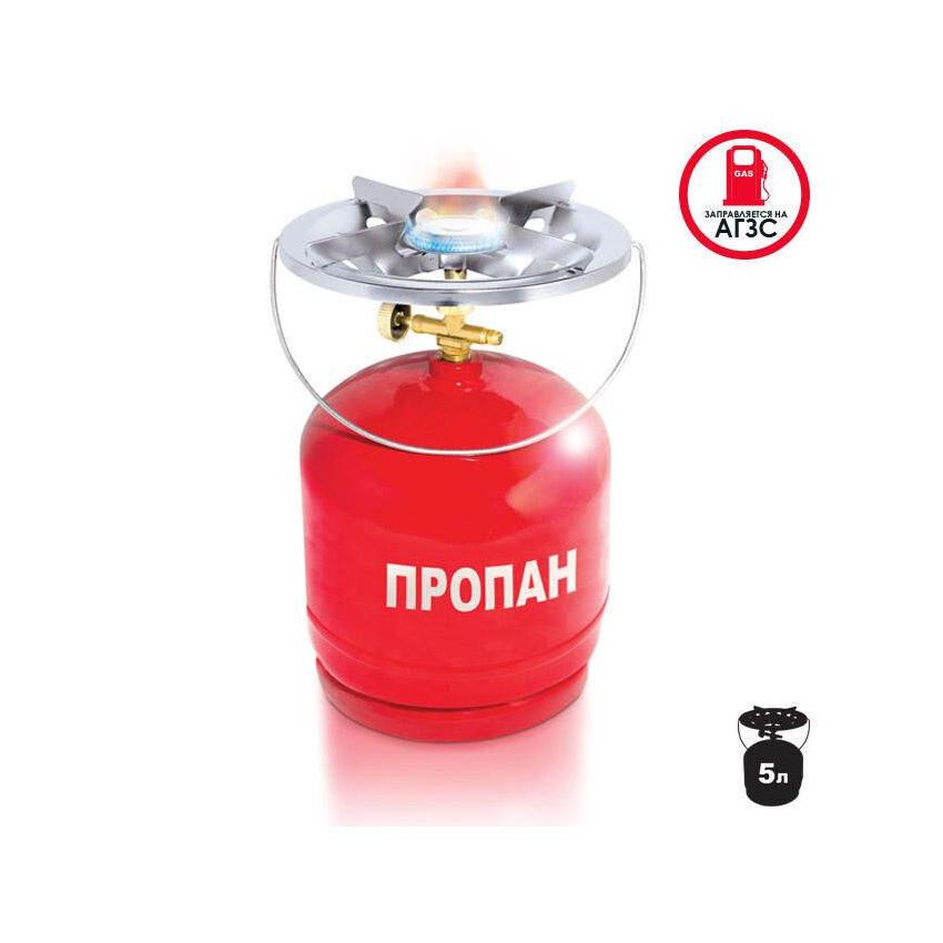 Плита Турист Intertool 5 л пропановий балон (GS-0005)