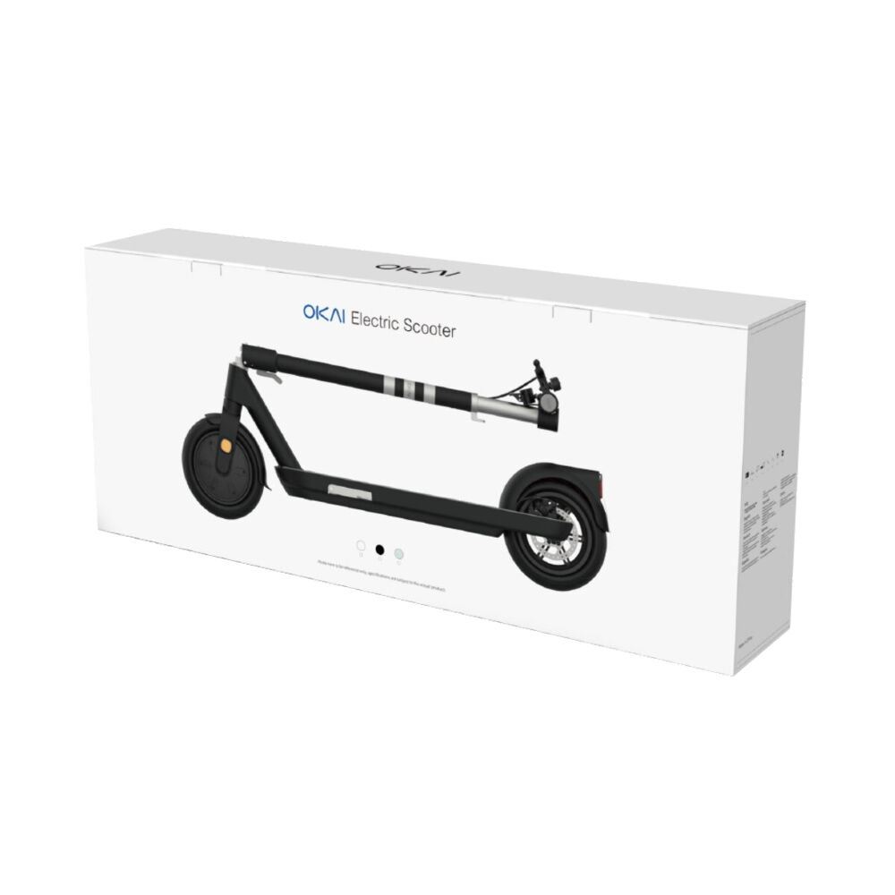 Електросамокат OKAI ES10-NEON Lite Black 9", 300(600)W, 7.8Ah, 30km, 25km\h, 20%, NFC, App,15kg
