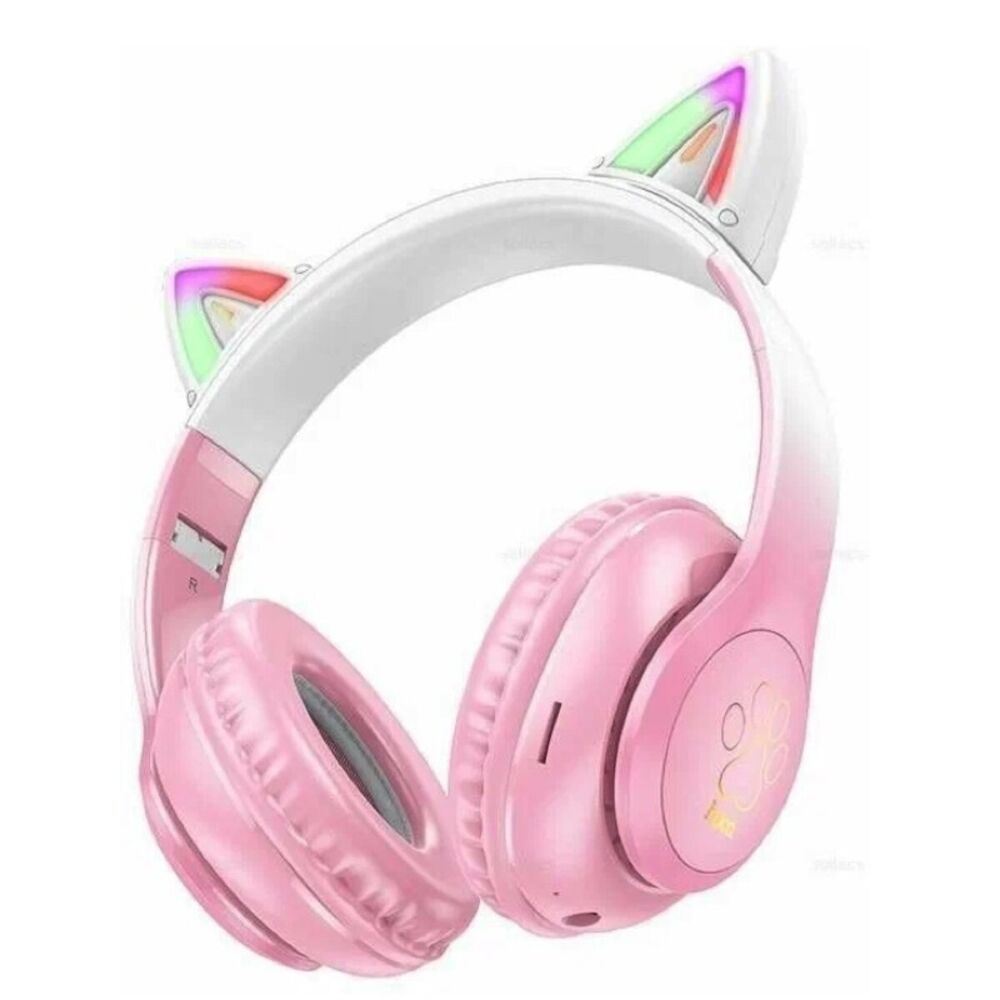 Бездротові навушники HOCO W42 Cat ears BT headphones Cherry Blossom