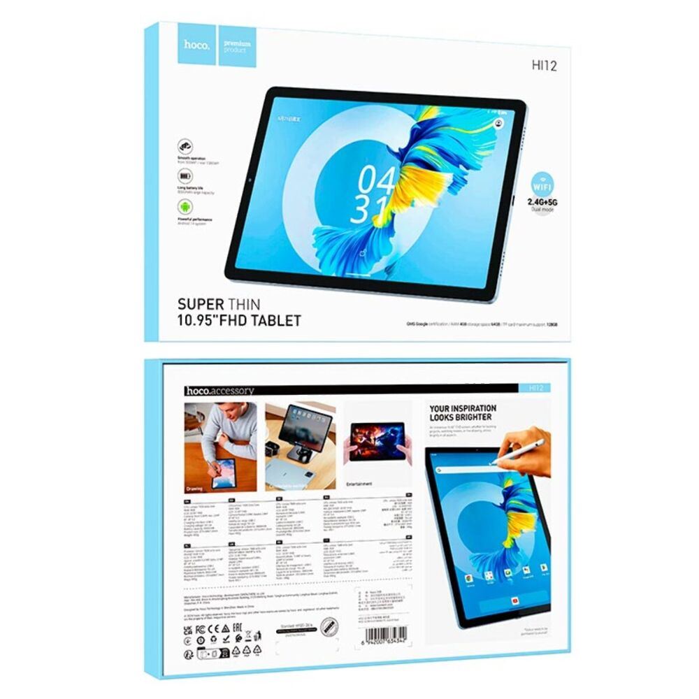 Планшет HOCO HI12 10.95-inch tablet PC Island Blue