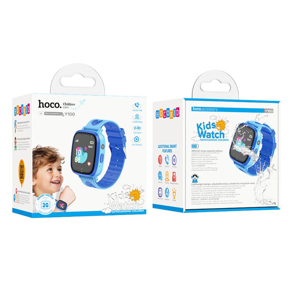 Дитячий cмарт-годинник Hoco Y100 children watch with call function Blue