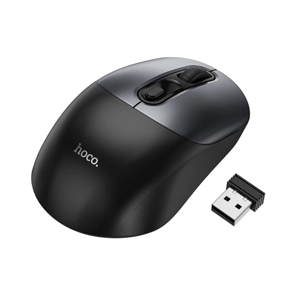 Маніпулятор миша HOCO GM28 2.4G business wireless mouse Black Metal Gray